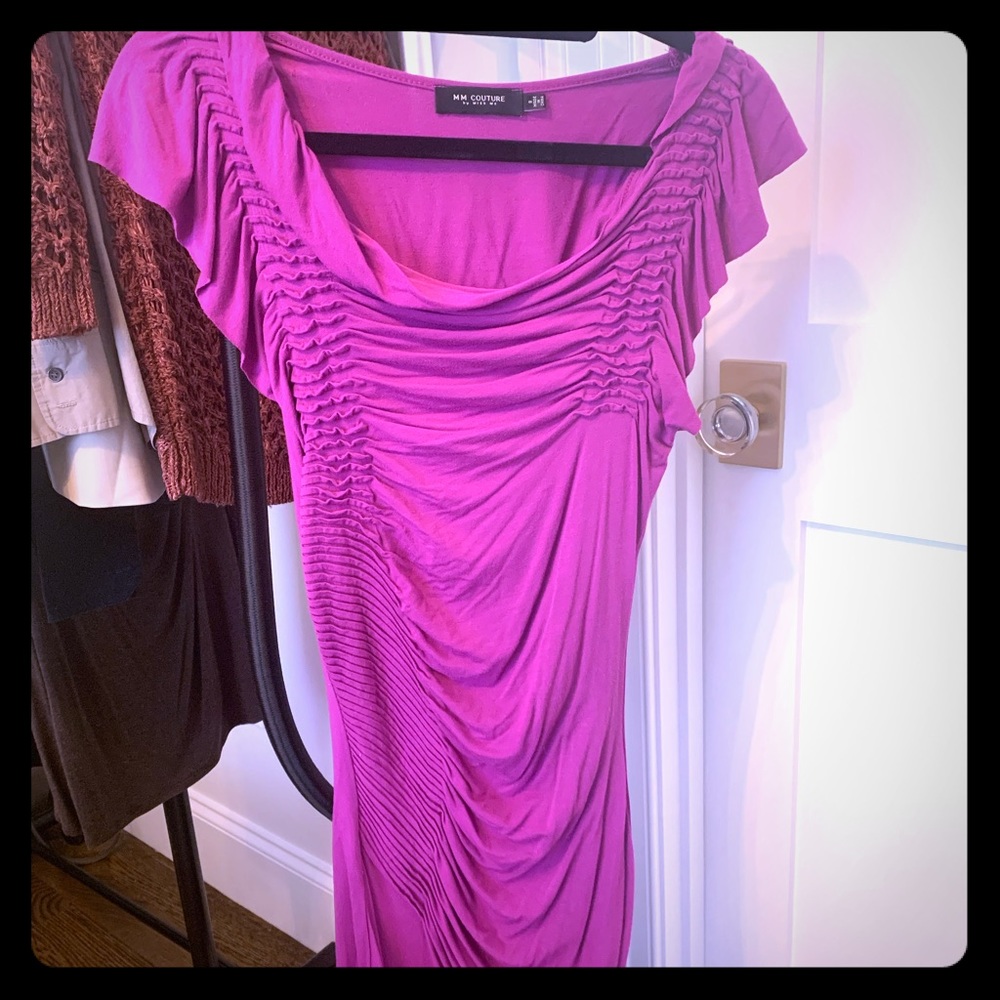 Purple fitted MM COUTURE dress